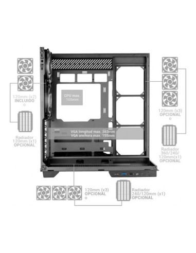 Mars Gaming MC-3GF Caja ATX