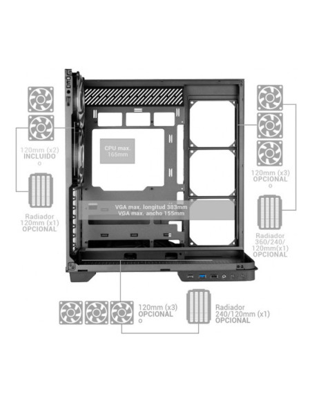 Mars Gaming MC-INFINIO Caja ATX