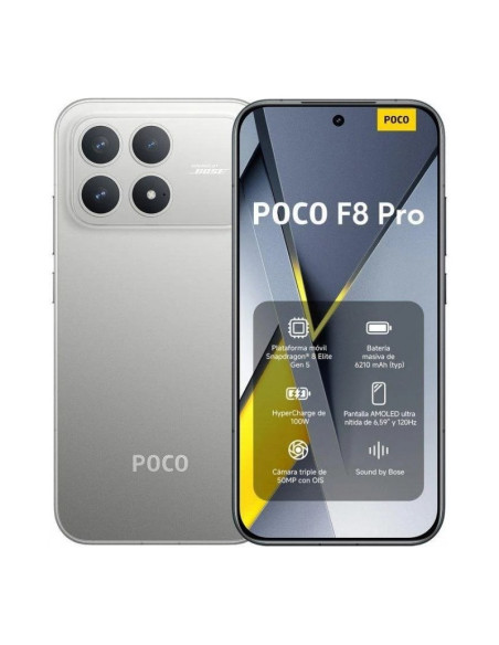 Smartphone Xiaomi POCO F8 Pro 12GB 256GB Titanio plateado (5G)