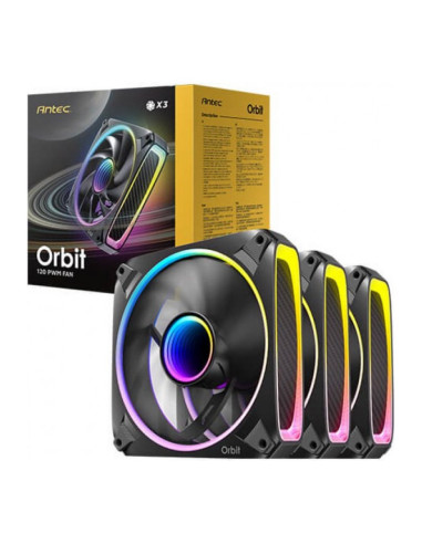 Antec Orbit 120 aRGB 120mm Pack de 3 Ventiladores PC