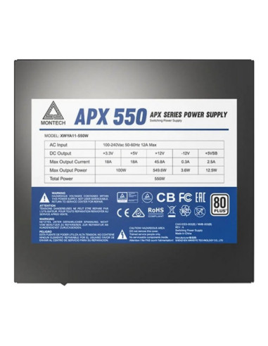 Montech APX550 Fuente de alimentación 550W