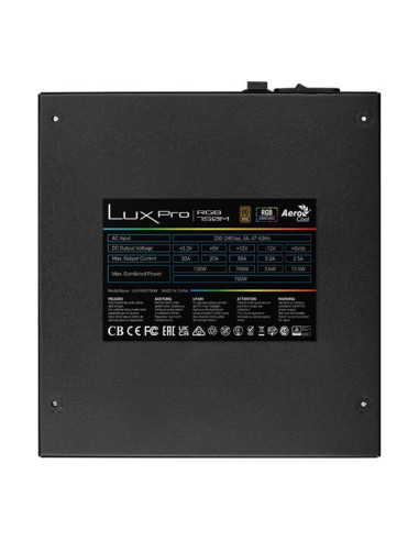 Aerocool LUXPRO RGB750M Fuente de alimentación 750W
