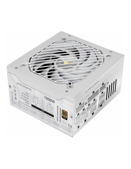 Mars Gaming MPB1000PSI ATX 3.1 (PCIe 5.1) Fuente de alimentación Blanca 1000W