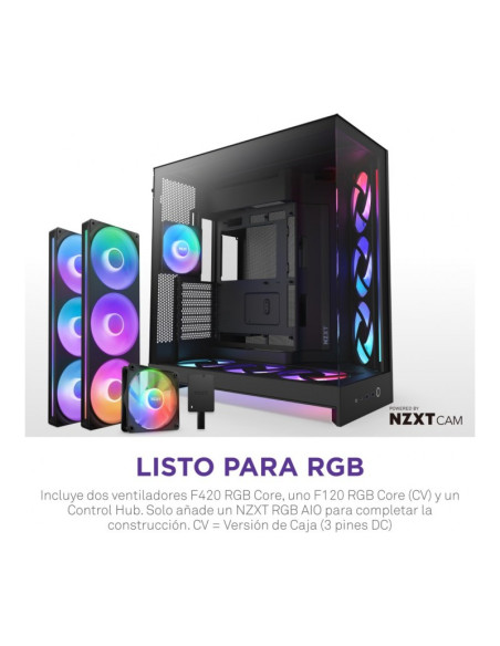 NZXT H9 Flow RGB+ (2025) ATX Caja para PC