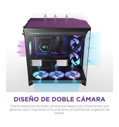 NZXT H9 Flow RGB+ (2025) ATX Caja para PC