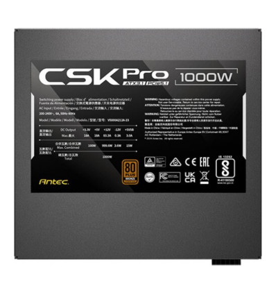 Antec CSK1000 DC ATX 3.1 (PCIe 5.1) Fuente de alimentación 1000W