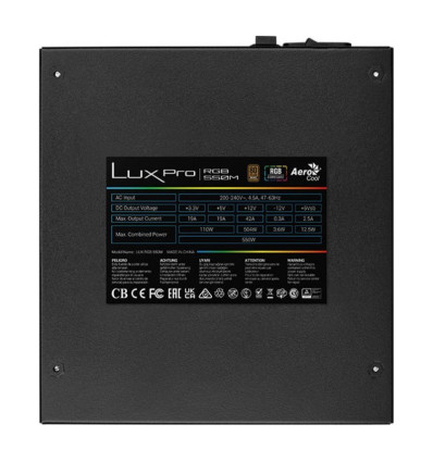 Aerocool LUXPRO RGB550M Fuente de alimentación 550W