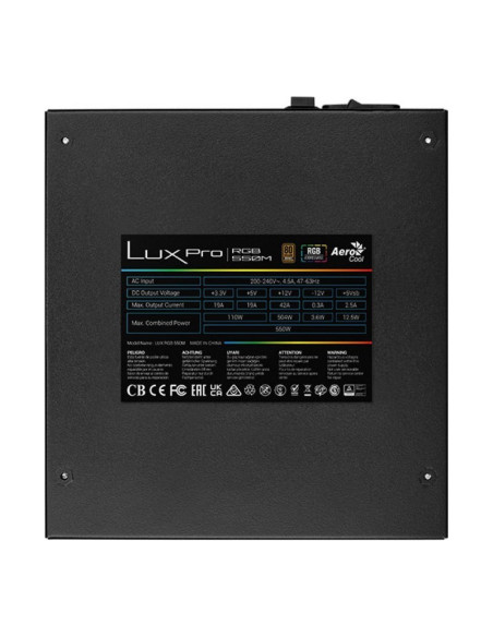 Aerocool LUXPRO RGB550M Fuente de alimentación 550W