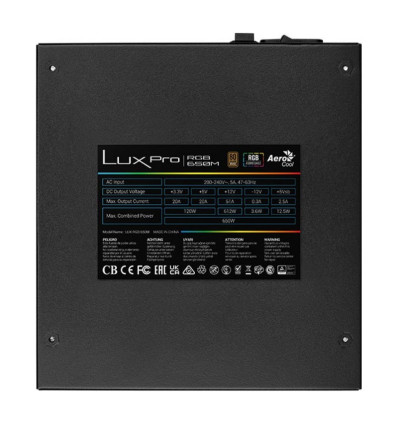 Aerocool LUXPRO RGB650M Fuente de alimentación 650W