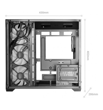 Mars Gaming MCV5 ARGB Blanca ATX Caja para PC