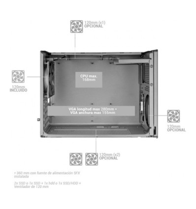 Mars Gaming MC-XPRO Micro-ATX Caja para PC