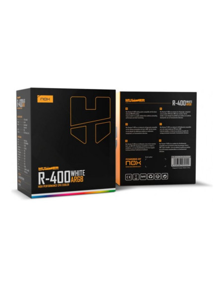 NOX Hummer R-400 aRGB Blanco Disipador CPU