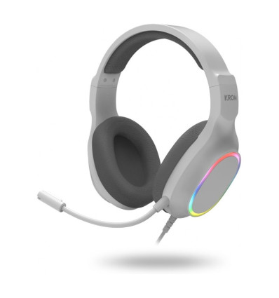 Krom Kenta Blanco Pack Teclado + Ratón + Auriculares + Alfombrilla