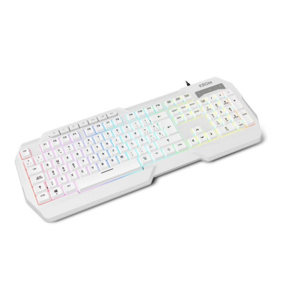 Krom Kenta Blanco Pack Teclado + Ratón + Auriculares + Alfombrilla