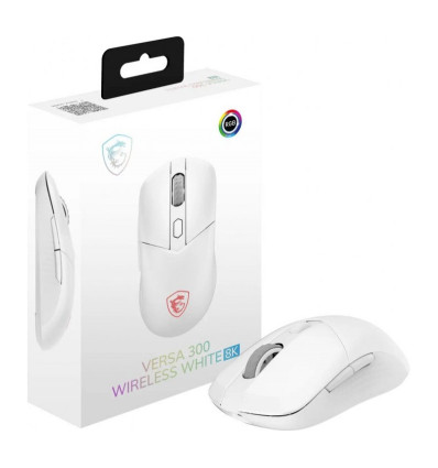MSI Versa 300 Wireless 8K Blanco Ratón gaming inalámbrico