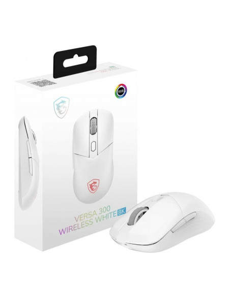 MSI Versa 300 Wireless 8K Blanco Ratón gaming inalámbrico