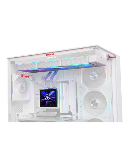 Lian Li Hydroshift II LCD-S 360CL White 360mm Refrigeración líquida PC