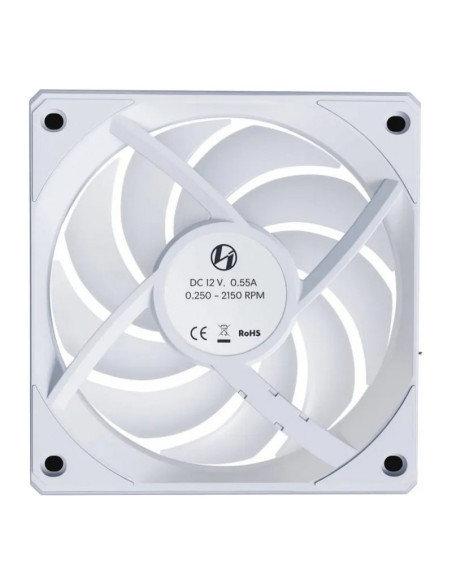 Lian Li UNI FAN CL120 Wireless RGB Reverse Blade PWM White 120mm Pack de 3 ventiladores PC