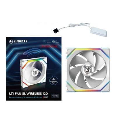 Lian Li UNI Fan SL Wireless 120 aRGB Reverse Blanco 120mm Ventilador PC