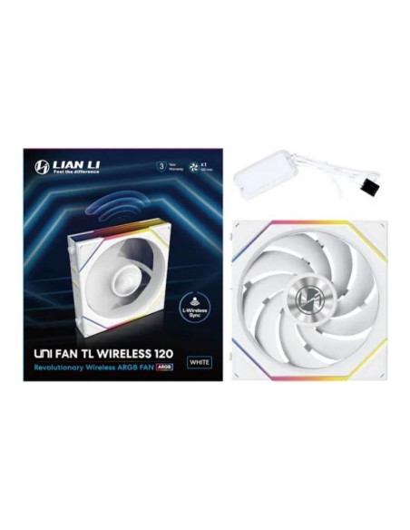 Lian Li UNI Fan TL Wireless 120 aRGB Blanco 120mm Ventilador PC