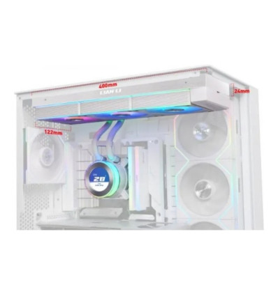Lian Li Hydroshift II LCD-C 360CL Blanca 360mm Refrigeración líquida PC