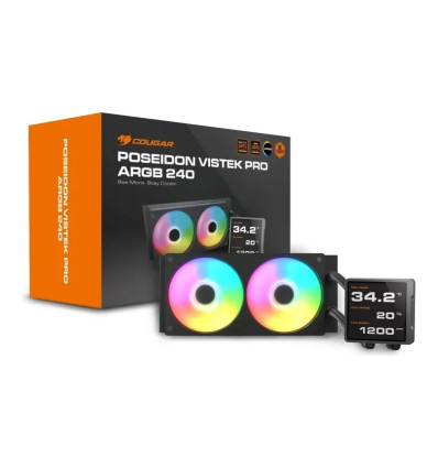 Cougar Poseidon Vistek Pro ARGB 240 Black 240mm Refrigeración líquida PC