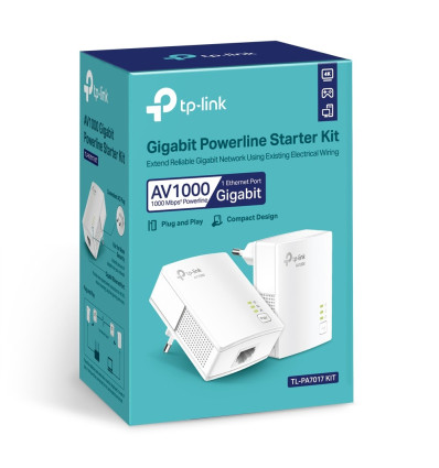 PLC TP-LINK TL-PA7017 KIT 2 UNITS GIGABIT