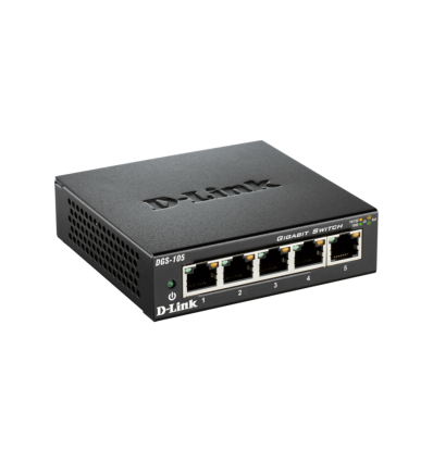 SWITCH D-LINK 5 PUERTOS 10/100/1000 DGS-105  METAL