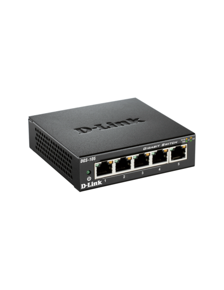 SWITCH D-LINK 5 PUERTOS 10/100/1000 DGS-105  METAL