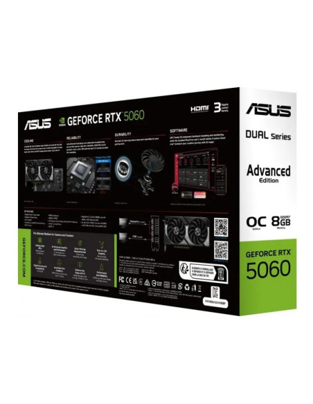 Asus Dual RTX 5060 OC Edition Advanced 8GB GDDR7 DLSS4