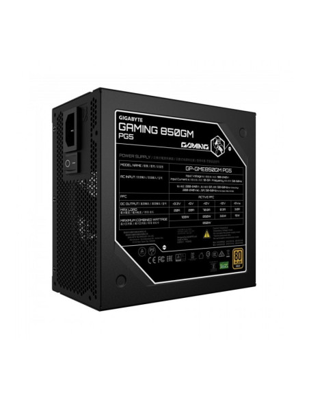 Gigabyte 850GM PG5 ATX 3.1 (PCIe 5.1) Fuente de alimentación 850W