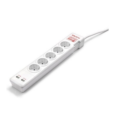 REGLETA SALICRU SPS SAFE 5 TOMAS + 2 USB