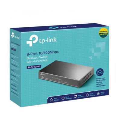 SWITCH TP-LINK 8 PUERTOS TL-SF1008P 10/100 4 POE