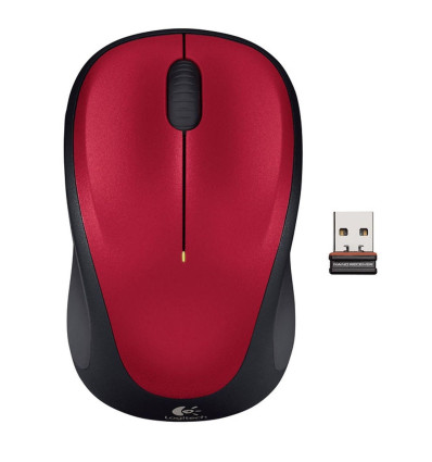 RATON LOGITECH M235 WIRELESS ROJO/NEGRO