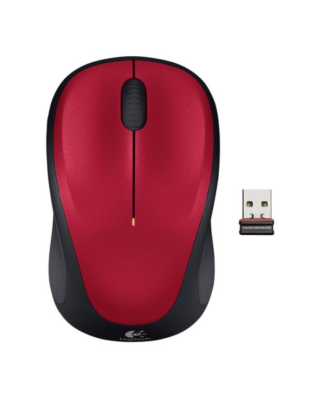 RATON LOGITECH M235 WIRELESS ROJO/NEGRO
