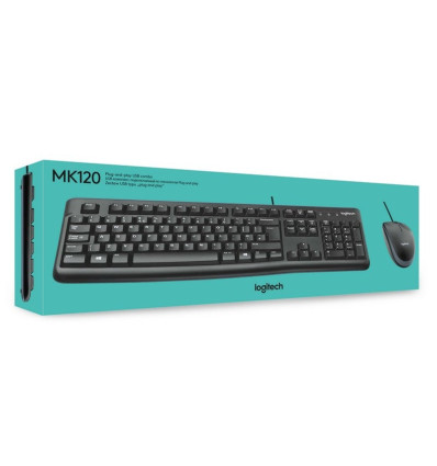 TECLADO LOGITECH MK120 USB COMBO