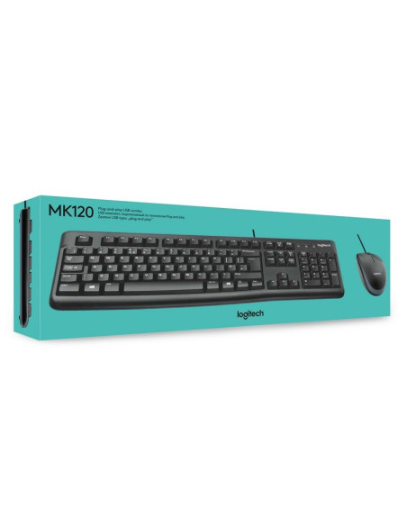 TECLADO LOGITECH MK120 USB COMBO