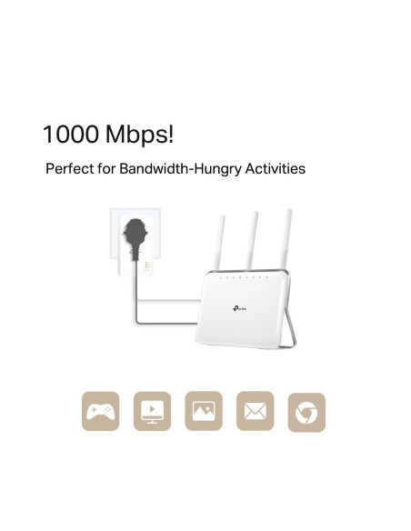 PLC TP-LINK TL-PA7017P KIT 2 UNITS GIGABIT ENCHUFE