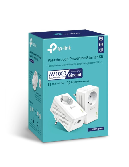 PLC TP-LINK TL-PA7017P KIT 2 UNITS GIGABIT ENCHUFE