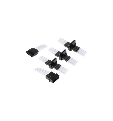Cable alimentación molex/SATA 20 cm. blanco/negro