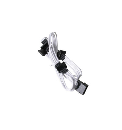 Cable alimentación molex/SATA 20 cm. blanco/negro