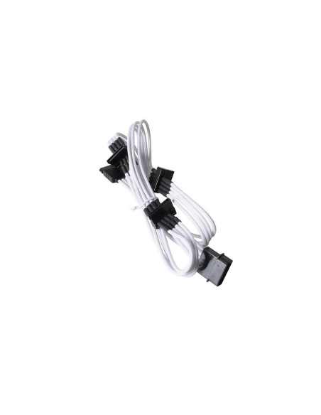 Cable alimentación molex/SATA 20 cm. blanco/negro