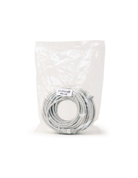 Cable de red UTP Cat6 de 20 metros Gembird en color gris.