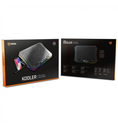 Krom Kooler - Base Refrigeradora RGB para Portátil hasta 19"