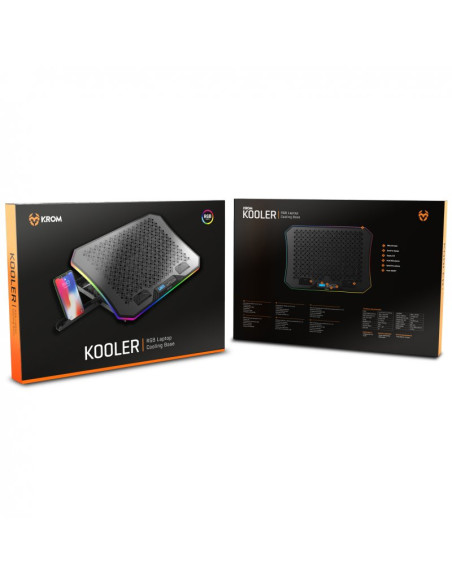 Krom Kooler - Base Refrigeradora RGB para Portátil hasta 19"