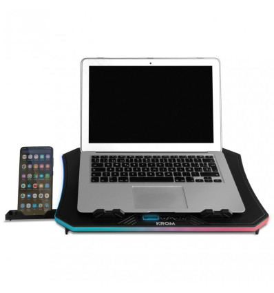 Krom Kooler - Base Refrigeradora RGB para Portátil hasta 19"