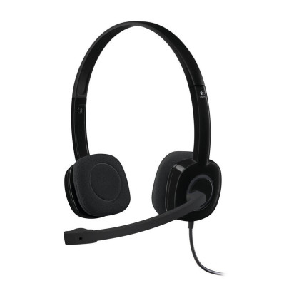 LOGITECH H151 Negro - Comprar auriculares Logitech con micrófono 180º
