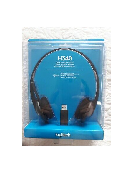 LOGITECH H340 Negro - Comprar auriculares USB Logitech con micrófono