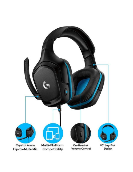 LOGITECH G432 Gaming 7.1 - Comprar auriculares Logitech gaming