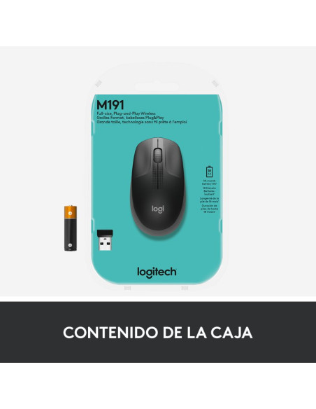 LOGITECH M190 Full Size Wireless Gris
